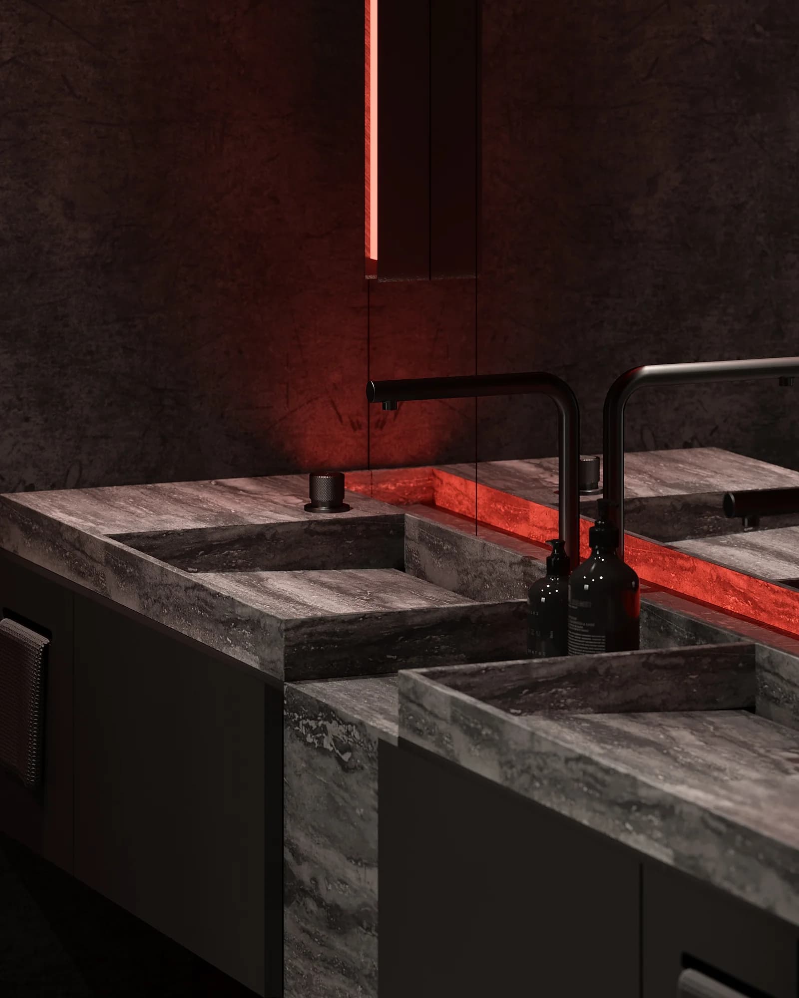 Darkline - apartament czarno czerwony Wrocław 2022