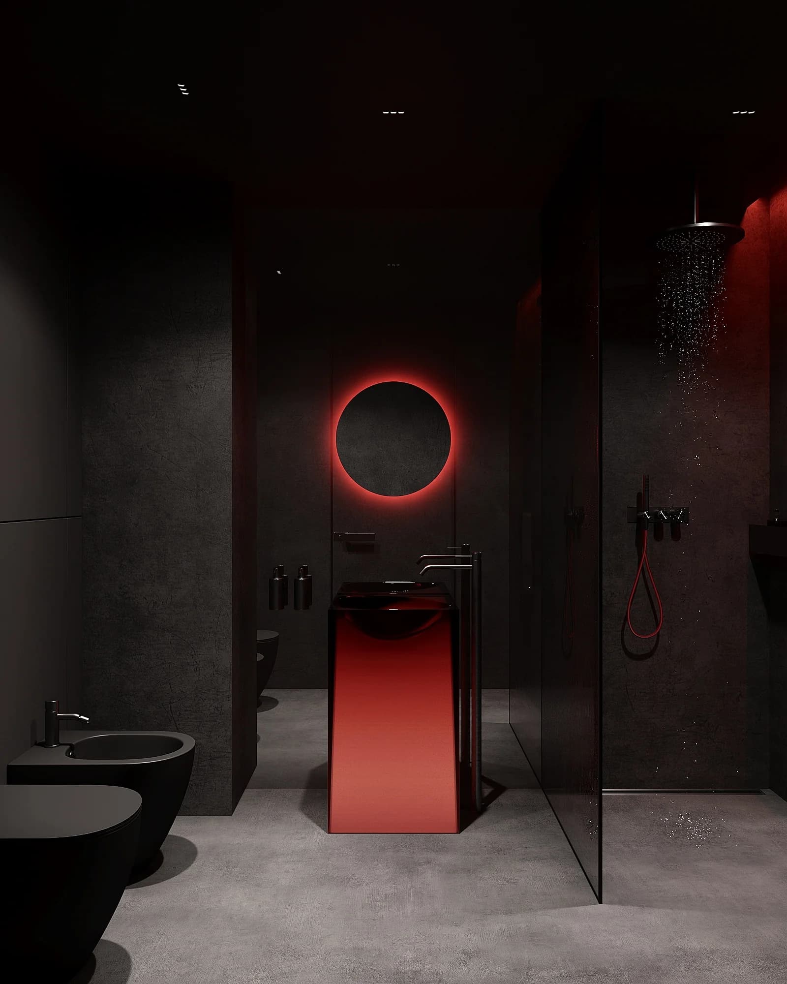 Darkline - apartament czarno czerwony Wrocław 2022