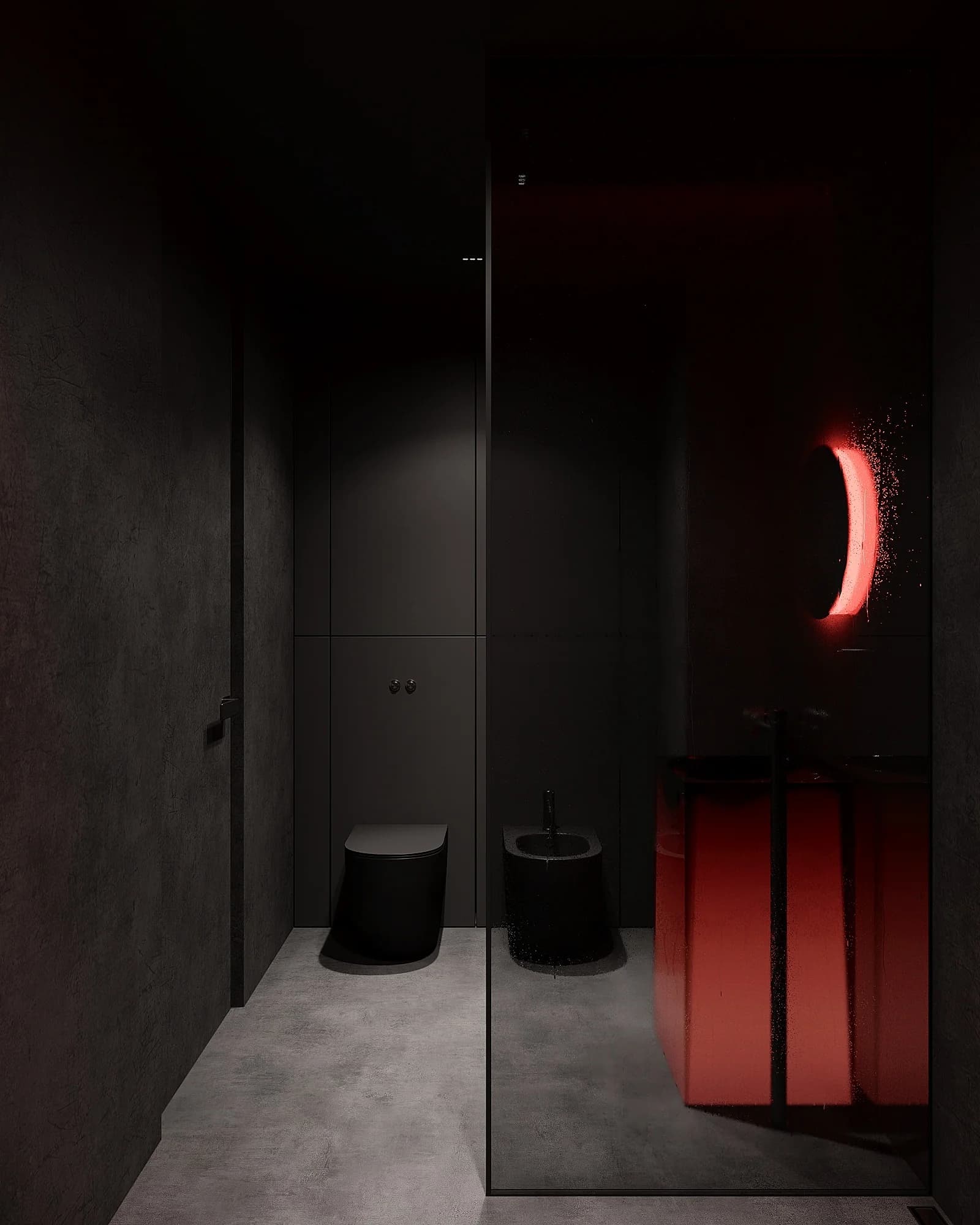 Darkline - apartament czarno czerwony Wrocław 2022