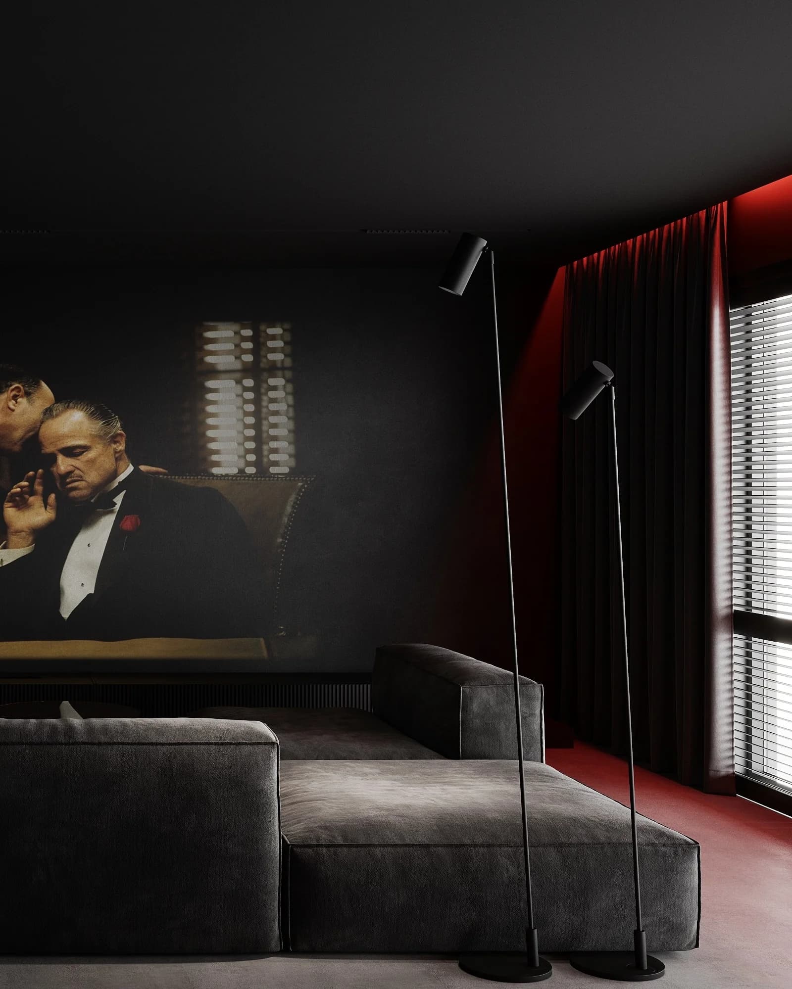 Darkline - apartament czarno czerwony Wrocław 2022