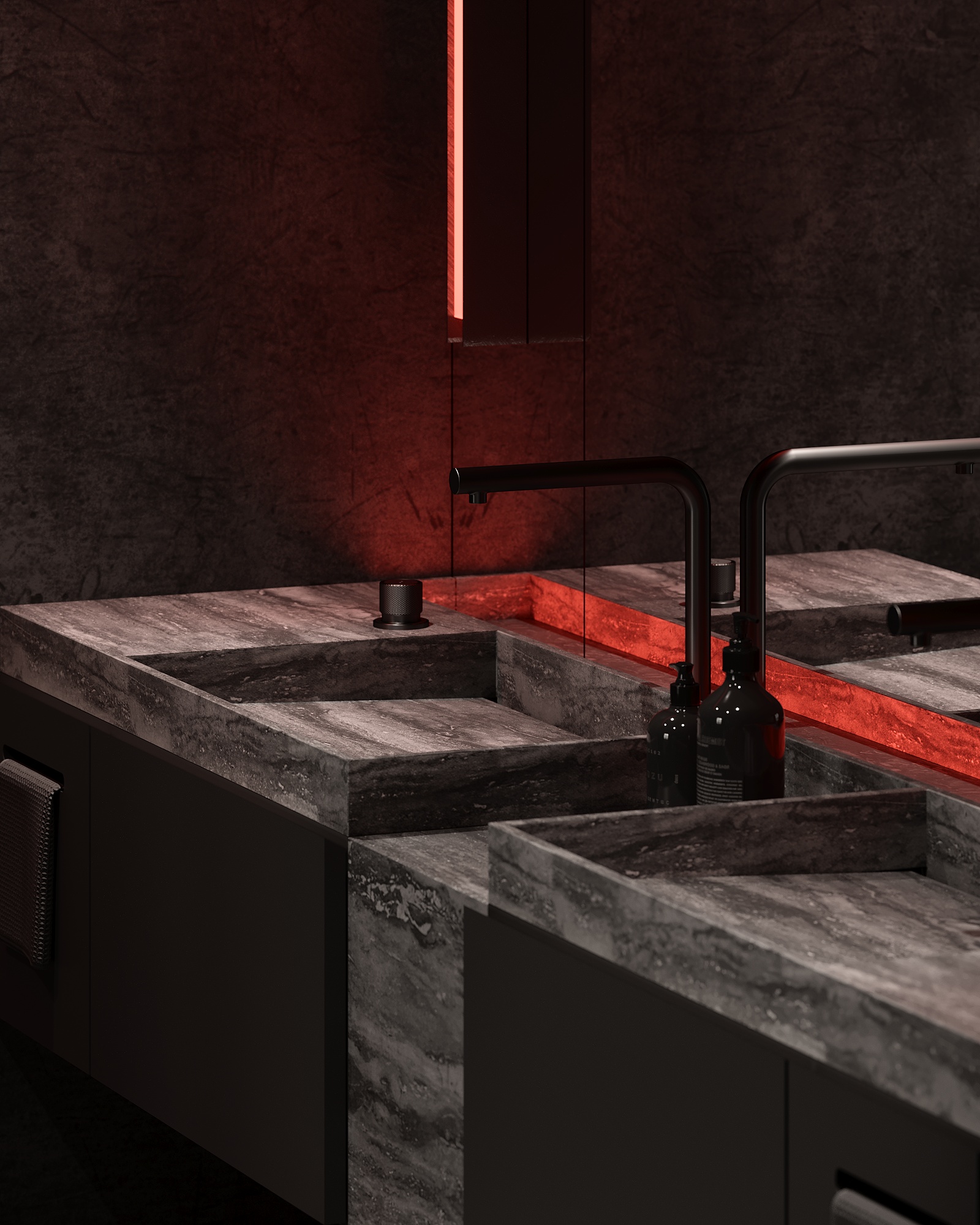 Darkline - apartament czarno czerwony Wrocław 2022