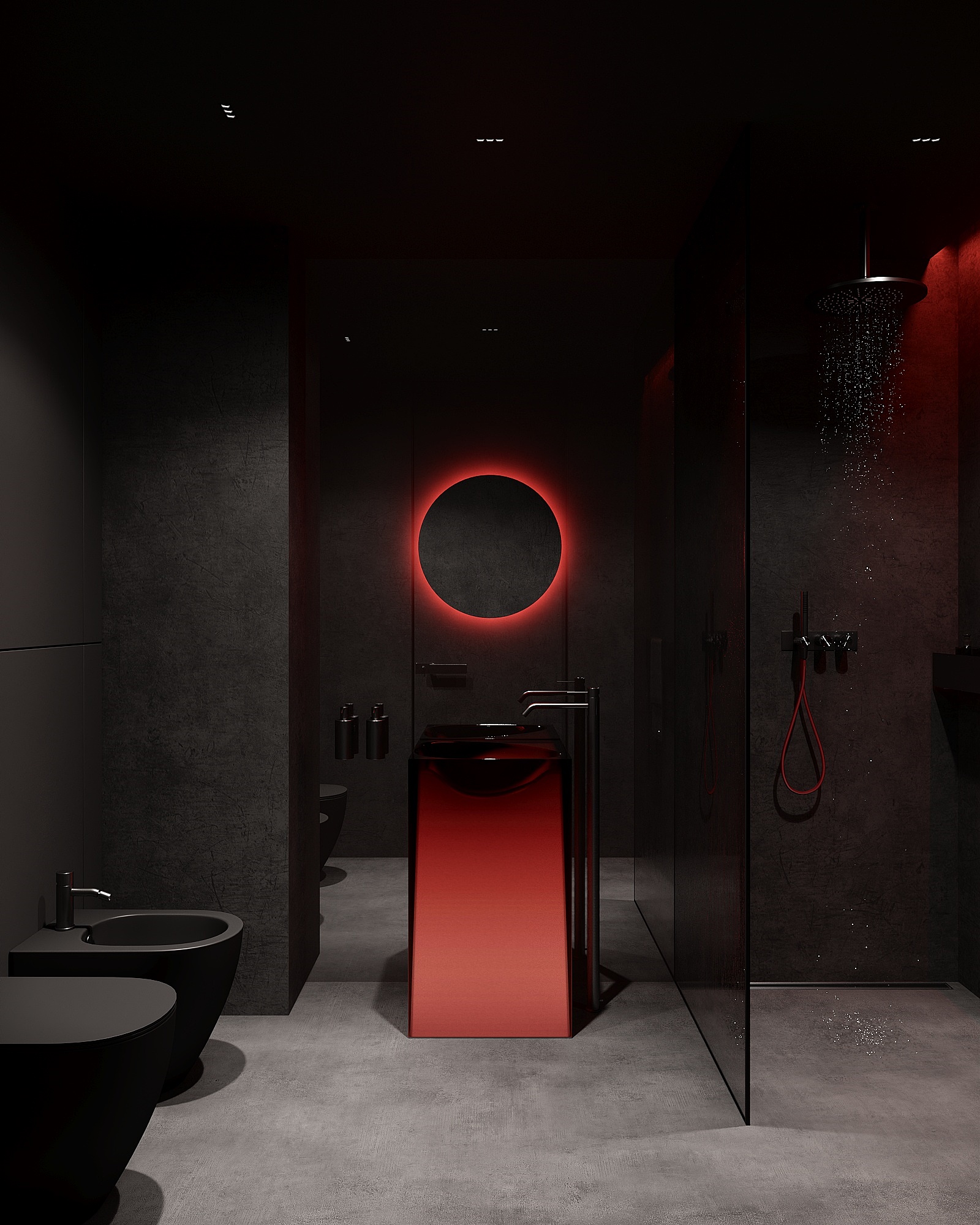 Darkline - apartament czarno czerwony Wrocław 2022