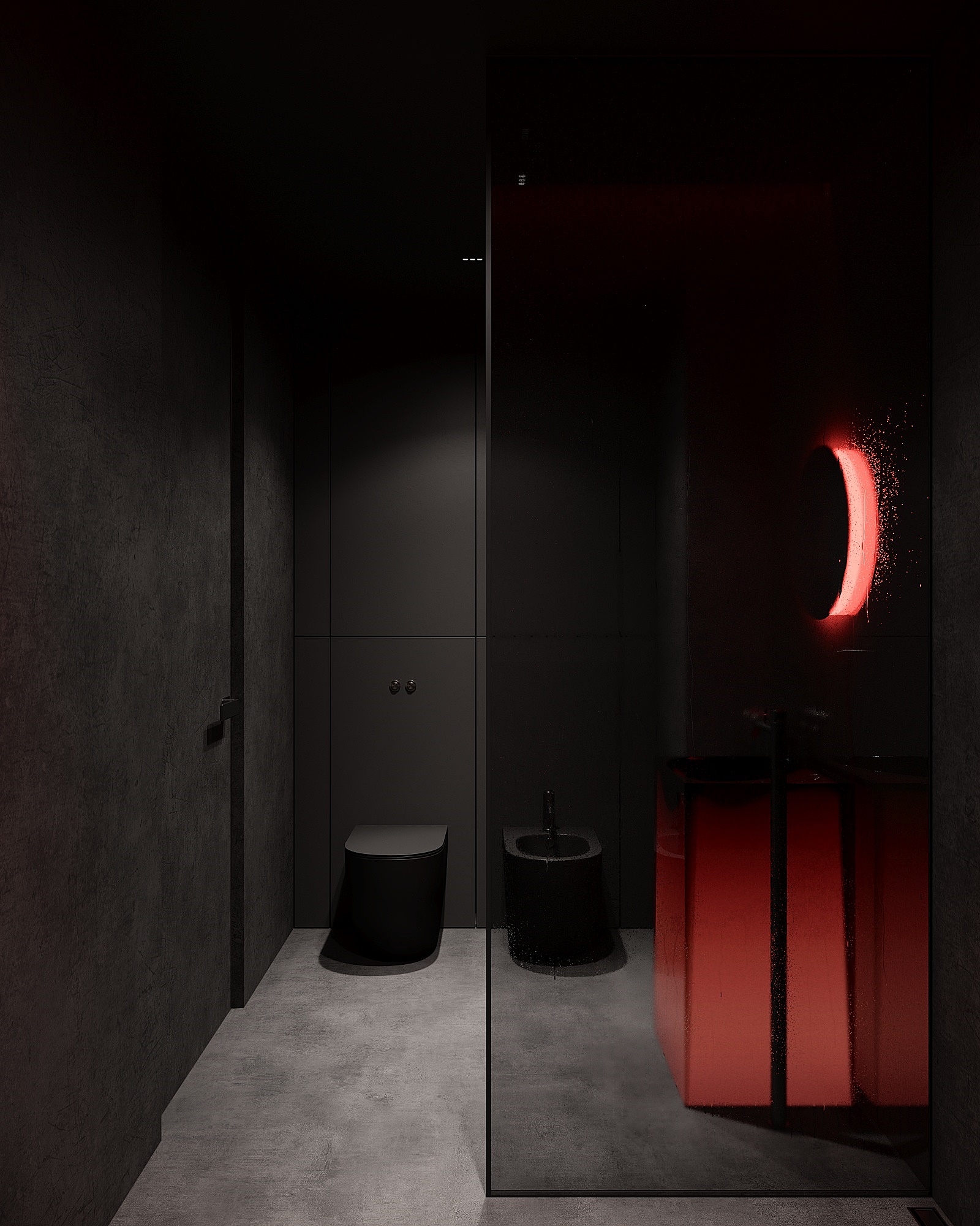 Darkline - apartament czarno czerwony Wrocław 2022