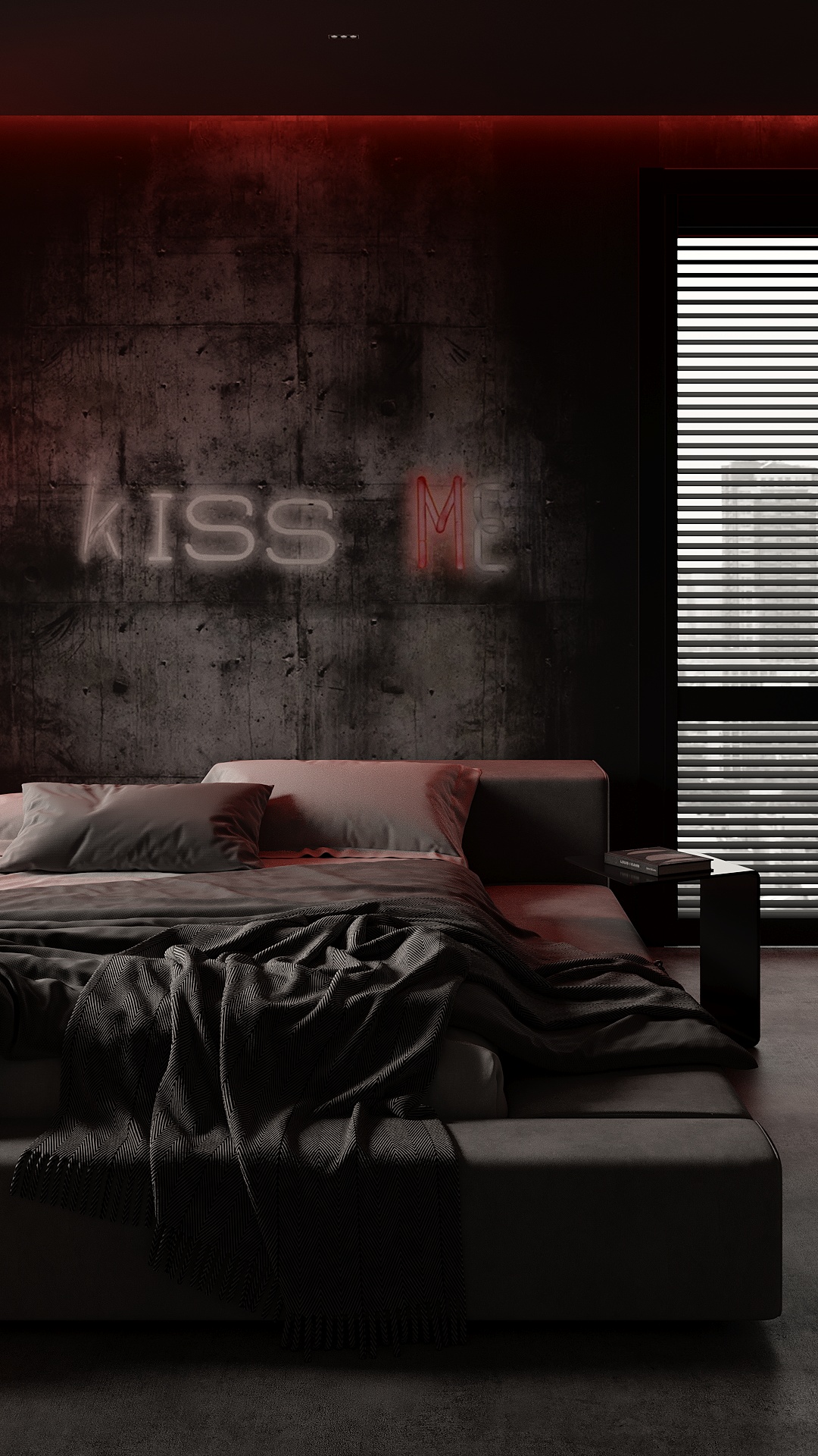 Darkline - apartament czarno czerwony Wrocław 2022